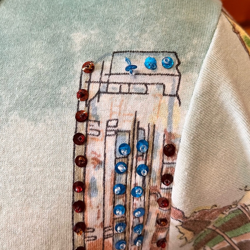 Half Moon Bay Y2K San Francisco Bling Top Shirt XL - Picture 9 of 9